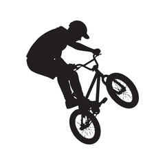silhouette of a cyclist