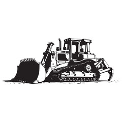 excavator on a white background