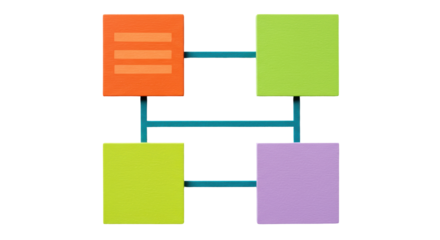 Isolated Colorful Interconnected Squares