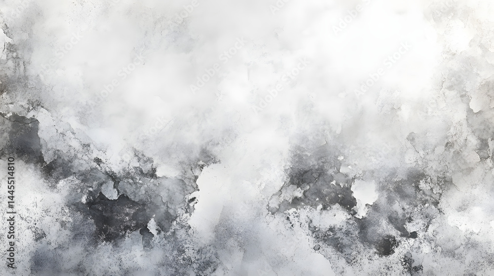 Poster dynamic abstract clouds on pure white background artistic digital artwork calm environment perspecti