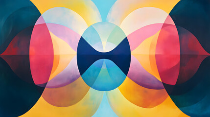 Obraz premium Symmetrical compositions with balanced geome