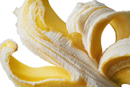 Intricate Banana Peel Texture Close Up Soft Lighting Yellow White Tones - Powered by Adobe