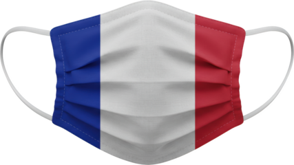 French Flag Face Mask Protective Cloth Mask Covid 19 Prevention Tricolore Design