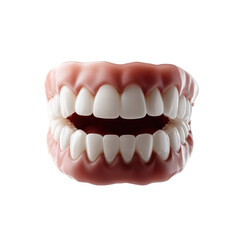 Obraz premium Realistic 3D Model of Human Teeth and Gums on a white background.