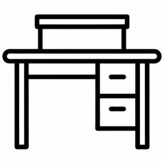 Office Desk icon on white background