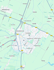Urban city map of Purmerend, The Netherlands 