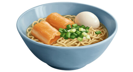 Isolated Bowl of Japanese Ramen
