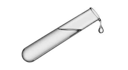 Isolated Test Tube with Liquid