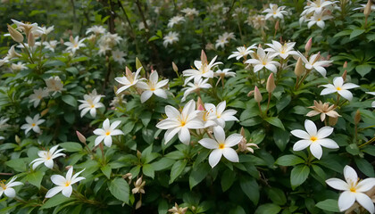 white flowers in the garden