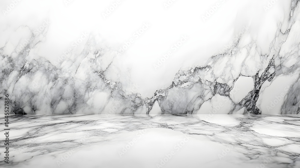 Aufkleber elegant marble texture background studio setting digital art minimalist design horizontal view