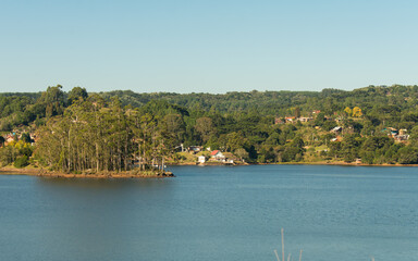 Fototapeta premium A view of Barragem do Salto (Salto Dam) in Sao Francisco de Paula, South of Brazil