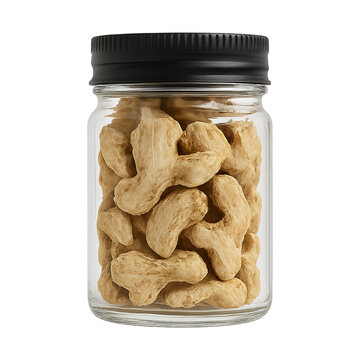 peanuts in a glass jar