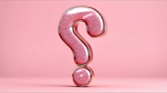 pink question mark icon, pink glitter question, pink glitter symbol, pink glitter query, glitter question, pink symbol, 3D punctuation, sparkly symbol concept, glitter punctuation art