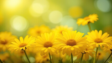 Obraz premium Yellow Daisy Flowers, Starry Elegance