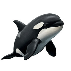 Fototapeta premium dolphin isolated on white background