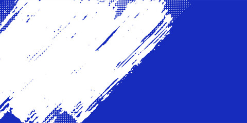 Creative Abstract Grunge Background in Blue and White for Sports Themes with Brush and Halftone Details