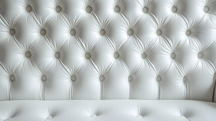 Elegant button-tufted leather couch minimalist white background furniture photography modern design