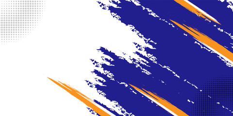Creative Abstract Grunge Background in Blue and White for Sports Themes with Brush and Halftone Details