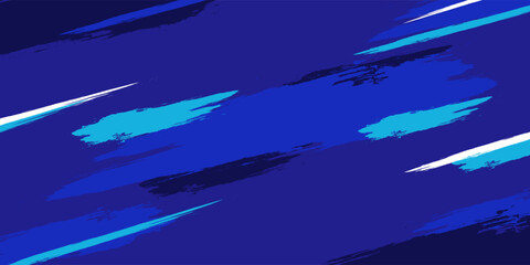 Creative Abstract Grunge Background in Blue and White for Sports Themes with Brush and Halftone Details