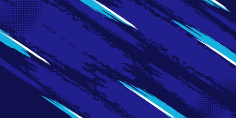 Creative Abstract Grunge Background in Blue and White for Sports Themes with Brush and Halftone Details