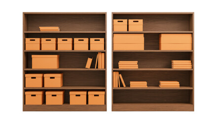 Isolated Bookshelves