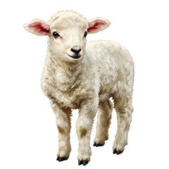 Fototapeta premium sheep isolated on white background