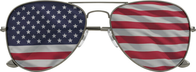 Patriotic Aviator Sunglasses with American Flag Design Fourth of July Independence Day