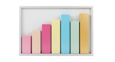 Isolated Bar Chart Inside Frame