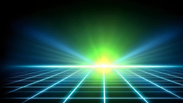 Abstract futuristic grid with bright light digital design background