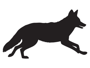  COYOTE SILHOUETTE WHITE BACKGROUND