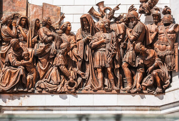 The Russian Orthodox Cathedral. Cathedral of Christ the Savior in Moscow. Details, decorative...