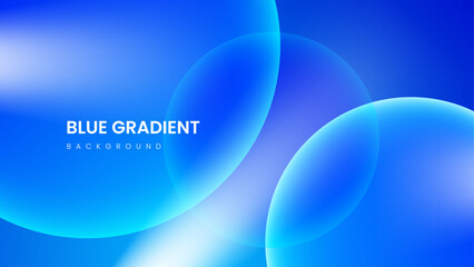 Blue gradient background with three overlapping circles.