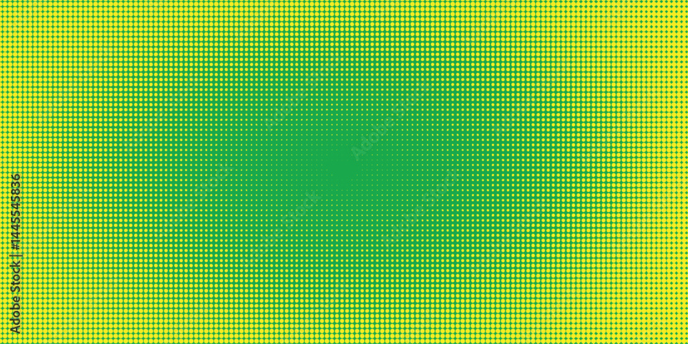 Poster dots halftone yellow green color pattern gradient texture background.