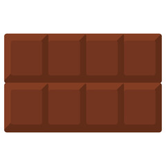 Fototapeta premium Classic Chocolate Bar – Sweet Treat in Flat Style
