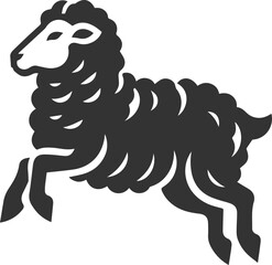 Vector sheep animal silhouette