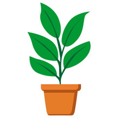 Simple Green Potted Plant – Clean Minimalist Home Decor