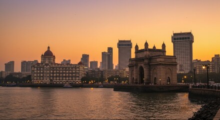 Mumbai Skyline at Sunset - Photo