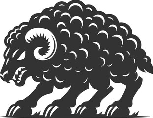 Vector sheep animal silhouette