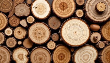 the harmonious blend of various wood shapes and textures found in nature creates a visually captivating and organic composition