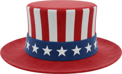 Patriotic Uncle Sam Hat 4th of July American Flag Colors Festive Headwear Independence Day