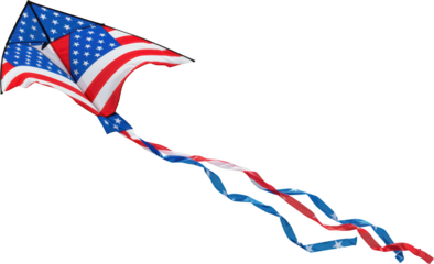 American Flag Kite Soaring High in the Sky Patriotism Independence Day Summer Fun