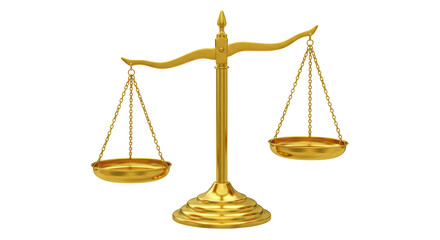 Isolated Golden Scales of Justice