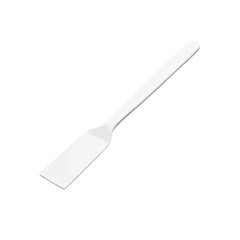 Fototapeta premium White Plastic Spatula, Laboratory Tool, Isolated on Black