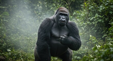 Naklejka premium Gorilla in the Forest - Photo