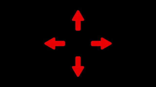 Four arrows corner four arrows expand Outline icon animation.arrow icon in trendy flat icon.arrows alls directions icon