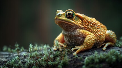 Obraz premium Frogs in natural habitat close up