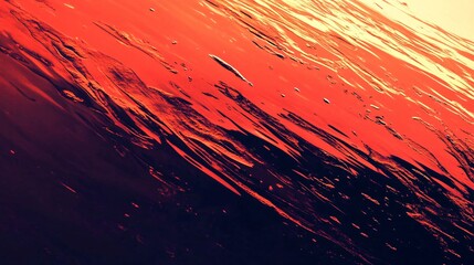 Fiery abstract red background with glowing burning lines slicing through the surface made with Generative AI technology

