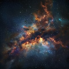 Naklejka premium Stars twinkling due to atmospheric turbulence Abstract