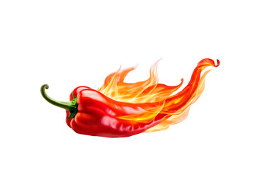 red hot chili pepper on a transparent background