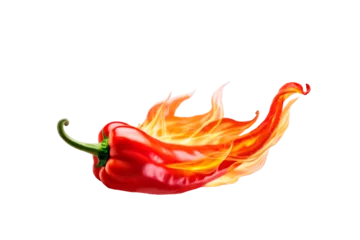 red hot chili pepper on a transparent background